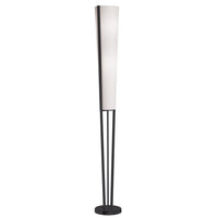 Dainolite Emotions 2 Light Floor Lamp Matte Black White Shade
