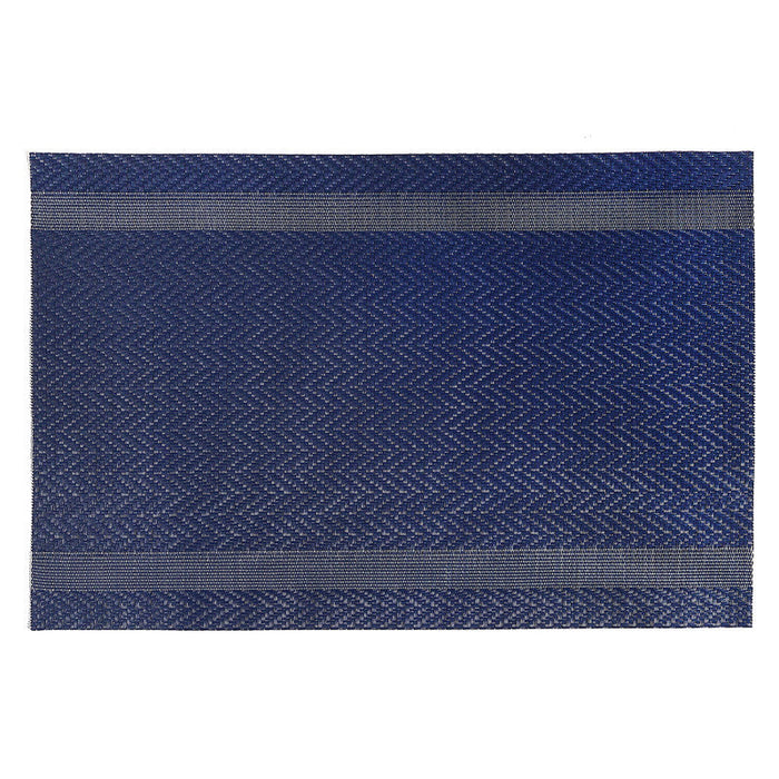 Vinyl Placemat Mackenzie Navy Blue - Set of 12