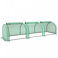 Outsunny Mini Tunnel Greenhouse With Pe Cover Garden Green Grow Shed, Green