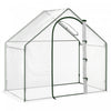 Outsunny 6'x3.3'x5.5' Walk-in Garden Greenhouse With Door And Top Window, Portable Mini Greenhouse F