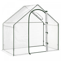 Outsunny 6'x3.3'x5.5' Walk-in Garden Greenhouse With Door And Top Window, Portable Mini Greenhouse F