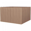 Outsunny 10' X 10' Universal Gazebo Sidewall Set With 4 Panels, Hooks/c-rings Included For Pergolas 