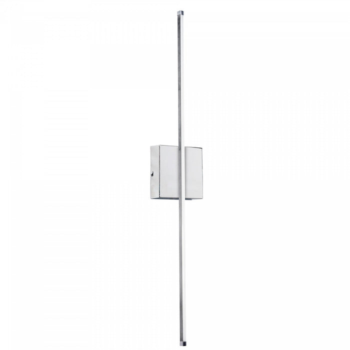 Dainolite Array LED Wall Sconce Vertical 19w Polished Chrome White Acrylic Diffuser Lamp