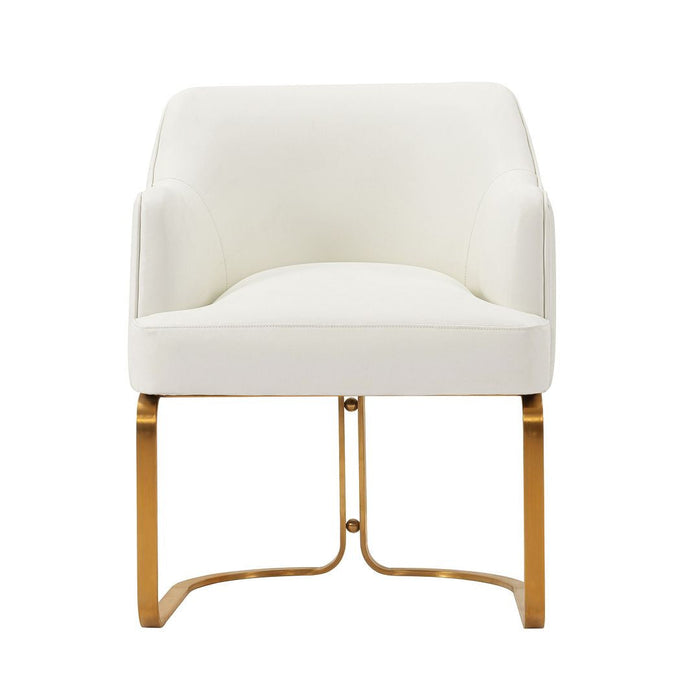 Manhattan Comfort Modern Edra Leatherette Dining Chair - Cream