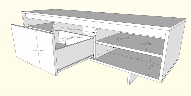 Nordika 60\" TV Stand - Natural Maple 