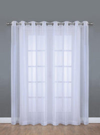 Habitat Voile White Extra Grommet Curtain Panel - 112 x 84