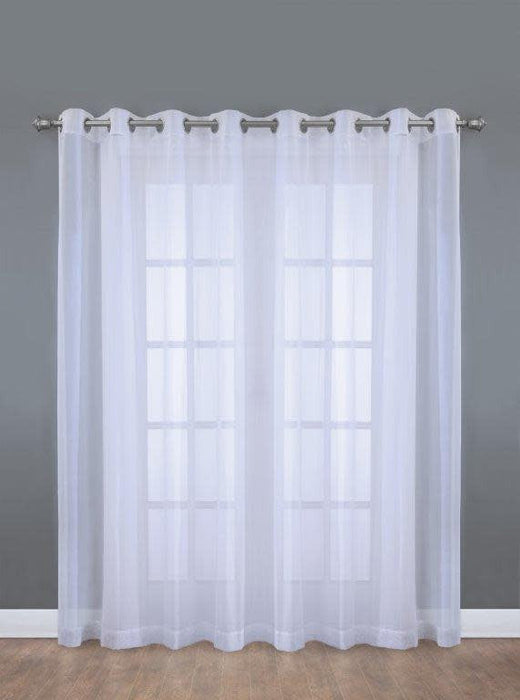 Habitat Voile White Extra Grommet Curtain Panel - 112 x 84
