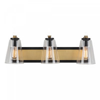 Treviso Black & Brass 1-Light Bathroom Sconce