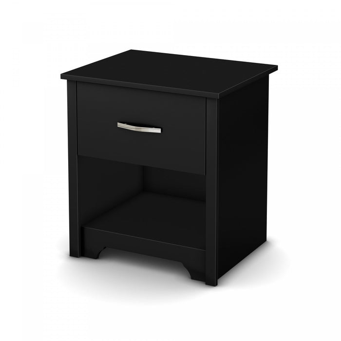 Fusion 1-Drawer Nightstand - Pure Black 