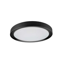 Dainolite Flynn Flush Mount 24w Sandy Black White Diffuser Lamp