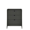 Coney Mid-Century Modern 28\" Nightstand in Charcoal Gray (3-Drawer) 