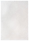 Velvet Cream Circles Washable Shag Area Rug 5'x7' Indoor Area Rug 