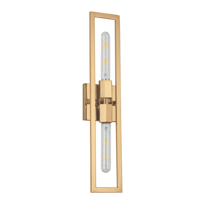 Dainolite Wisteria 2 Light Wall Sconce Aged Brass Lamp
