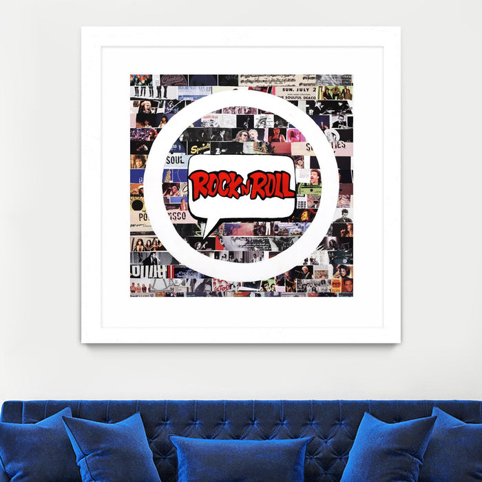 \"Its Here To Stay\" Matted and Framed White 36x36 Wall Art
