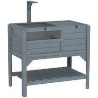 Pawhut Wooden Tortoise House Habitat With Shelf, Tortoise Enclosure For Small Animals With Light Sup