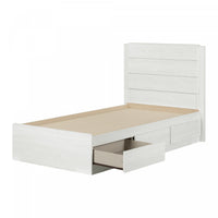 Arlen Mates Bed With 3 Drawers And Headboard Set - White Pine 