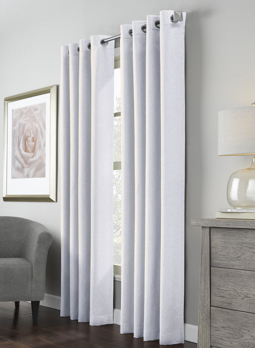 Margaret White Grommet Curtain Panel - 52\" X 84\"