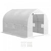 Outsunny 11.5' X 6.6' X 6.6' Portable Walk-in Tunnel Greenhouse, White