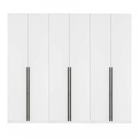 Lee Modern 3-Piece Wardrobe Closet in White Armoire