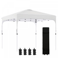 Outsunny 10' X 10' Pop Up Canopy Tent With Sand Bags, Upf 50+ Instant Sun Shelter, Tents For Parties