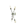 Dainolite Nebraska 4 Light Wall Sconce Burnished Chrome Finish Lamp