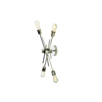 Dainolite Nebraska 4 Light Wall Sconce Burnished Chrome Finish Lamp