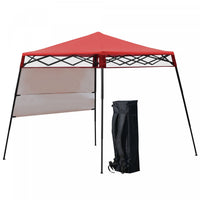 Outsunny 7' X 7' Garden Foldable Pop Up Gazebo Tent With Backpack & Adjustable Legs Outdoor Party Ca