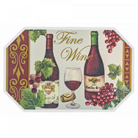 Plastic Placemat Octagon Fine Wine - Set of 12