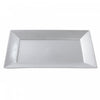 Rect. Serving Tray Smooth Silver 8 x 12 - Set of 2