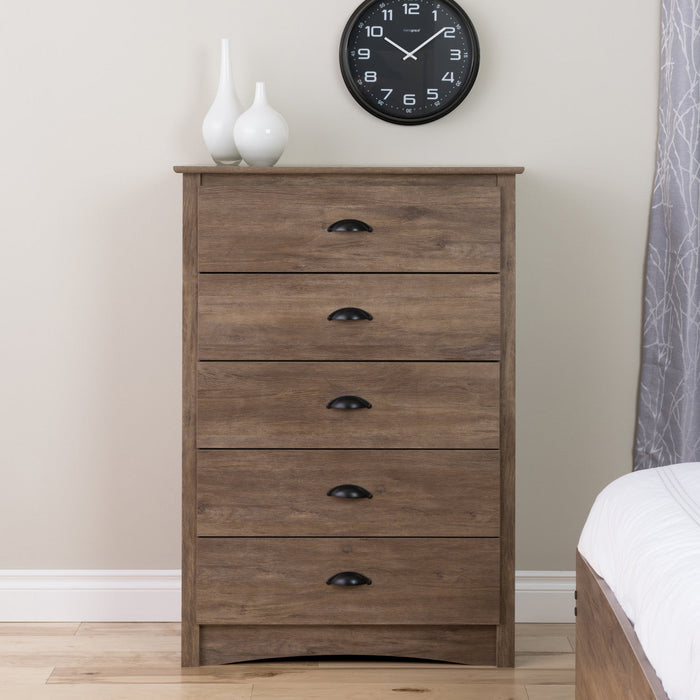 Salt Spring 5-Drawer Chest - Drifted Grey