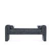 Concord Modern Glam Chenille Accent Bench in Black 