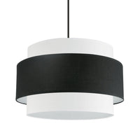Dainolite Priya 4 Light Chandelier Small Matte Black Black/White Shade Lamp
