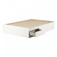 Step One Mates Bed With 3 Drawers - Pure White 