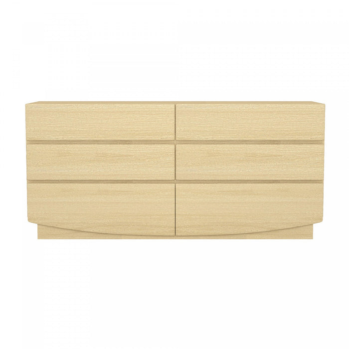 Ardea Contemporary 72\" Dresser in Natural Oak (6-Drawer) 