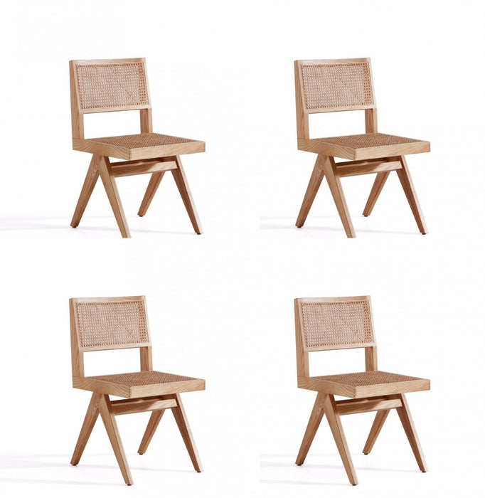 Hamlet Industry Chic Wood Dining Chair in Natural - Set of 4 