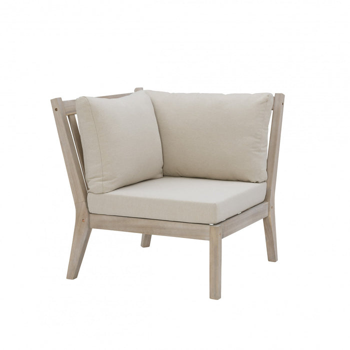 Teagon Outdoor Corner Patio Chair Patio - Natural Beige
