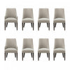 Beever Modern 8-Piece Dining Chair Set in Taupe 