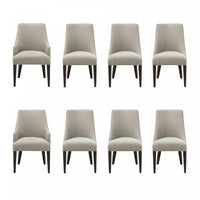Beever Modern 8-Piece Dining Chair Set in Taupe 