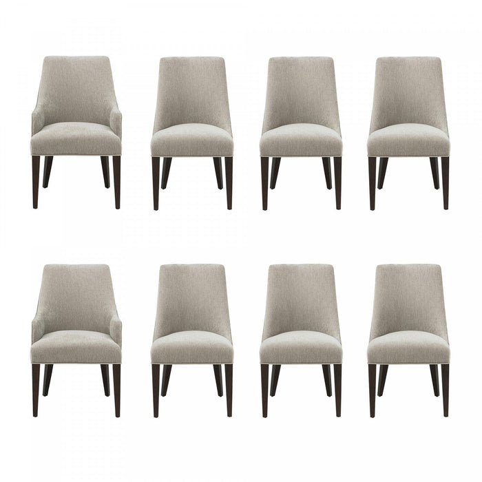Beever Modern 8-Piece Dining Chair Set in Taupe 