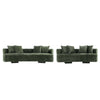 Verandah Mid-Century Modern 2-Piece Sofa Set in Olive Green 