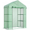 Outsunny 56\" X 29\" X 77\" Mini Greenhouse, Walk-in Greenhouse, Garden Hot House With 4 Shelves, Roll-