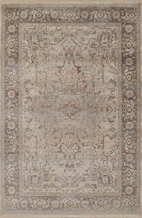 Selena Traditional 8'0\" x 10'0\" Area Rug in Grey Indoor Area Rug 