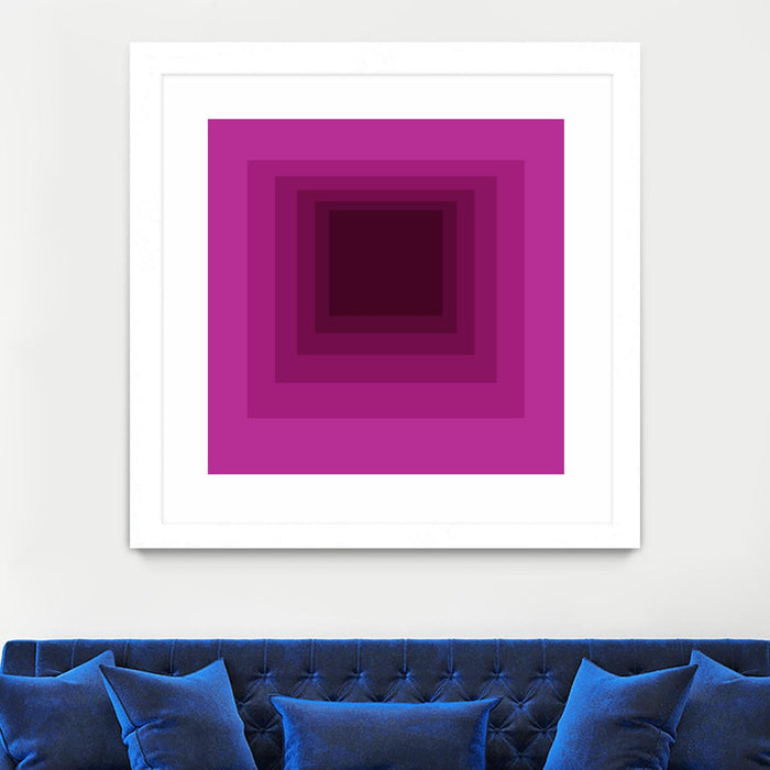 \"After Josef G\" Matted and Framed White 30x30 Wall Art