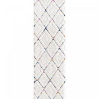 Lola Lattice Large Shag Area Rug - 2'7