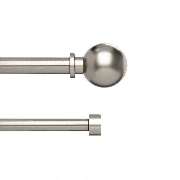 Umbra Bolas Nickel Expandable Double 1\" and 3/4\" Curtain Rod - 72\"-144\" 