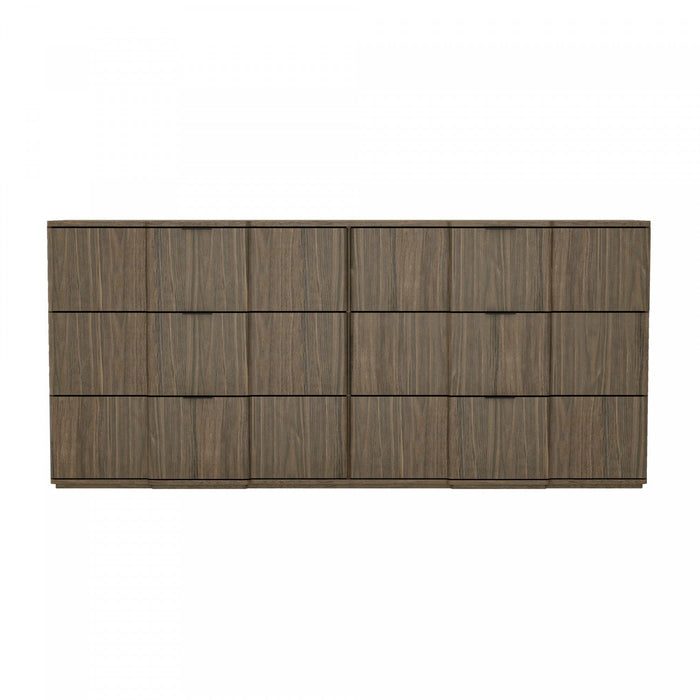 Clive Mid-Century Modern 72\" Dresser in Walnut (6-Drawer) 