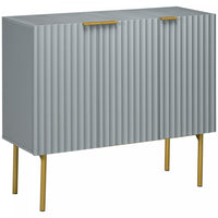 HOMCOM Accent Cabinet w/ Gold Leg for Living Room Dining Room Hallway Grey
