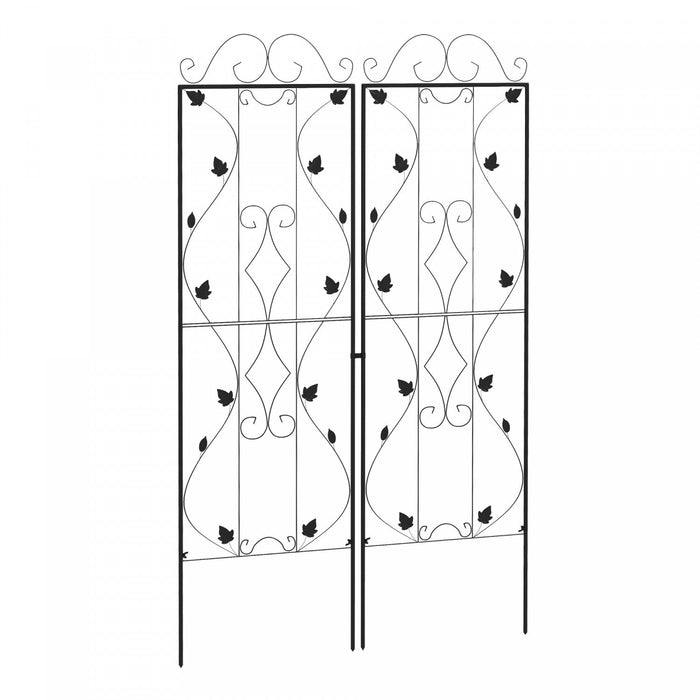Outsunny Set Of 2 Garden Trellis, Metal Plant Trellis For Climbing