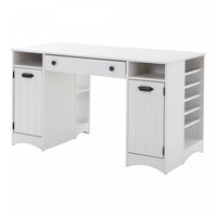 Artwork Craft Table With Storage - Pure White 