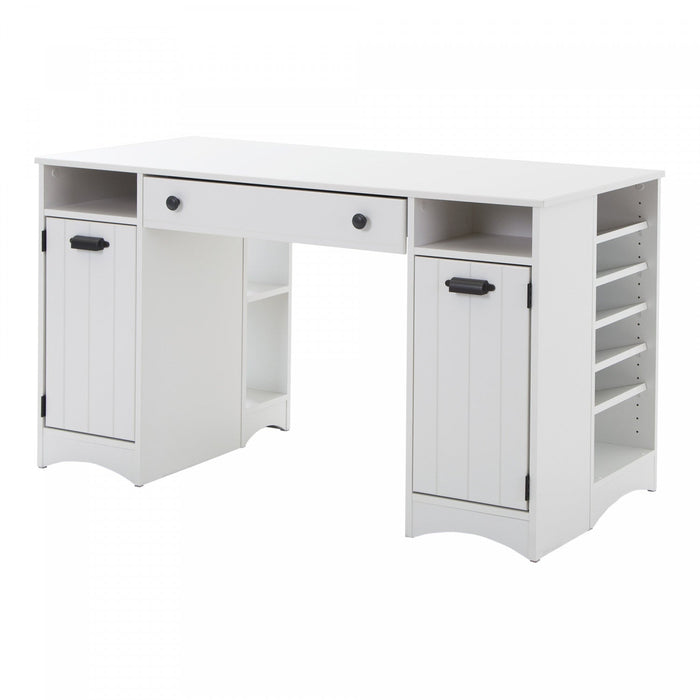 Artwork Craft Table With Storage - Pure White 